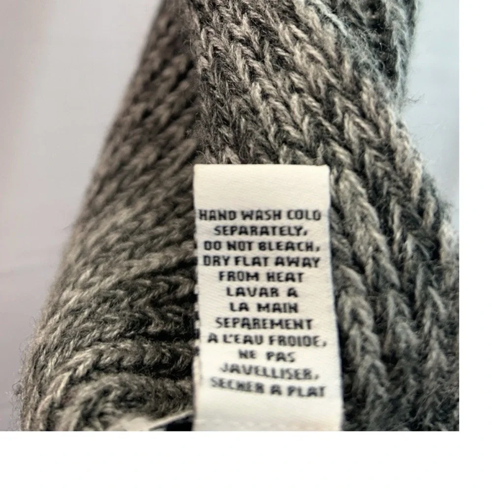 Calvin Klein‎ Mens Scarf Grey Ribbed Knit Colorblock Fringe Winter Accessory OS